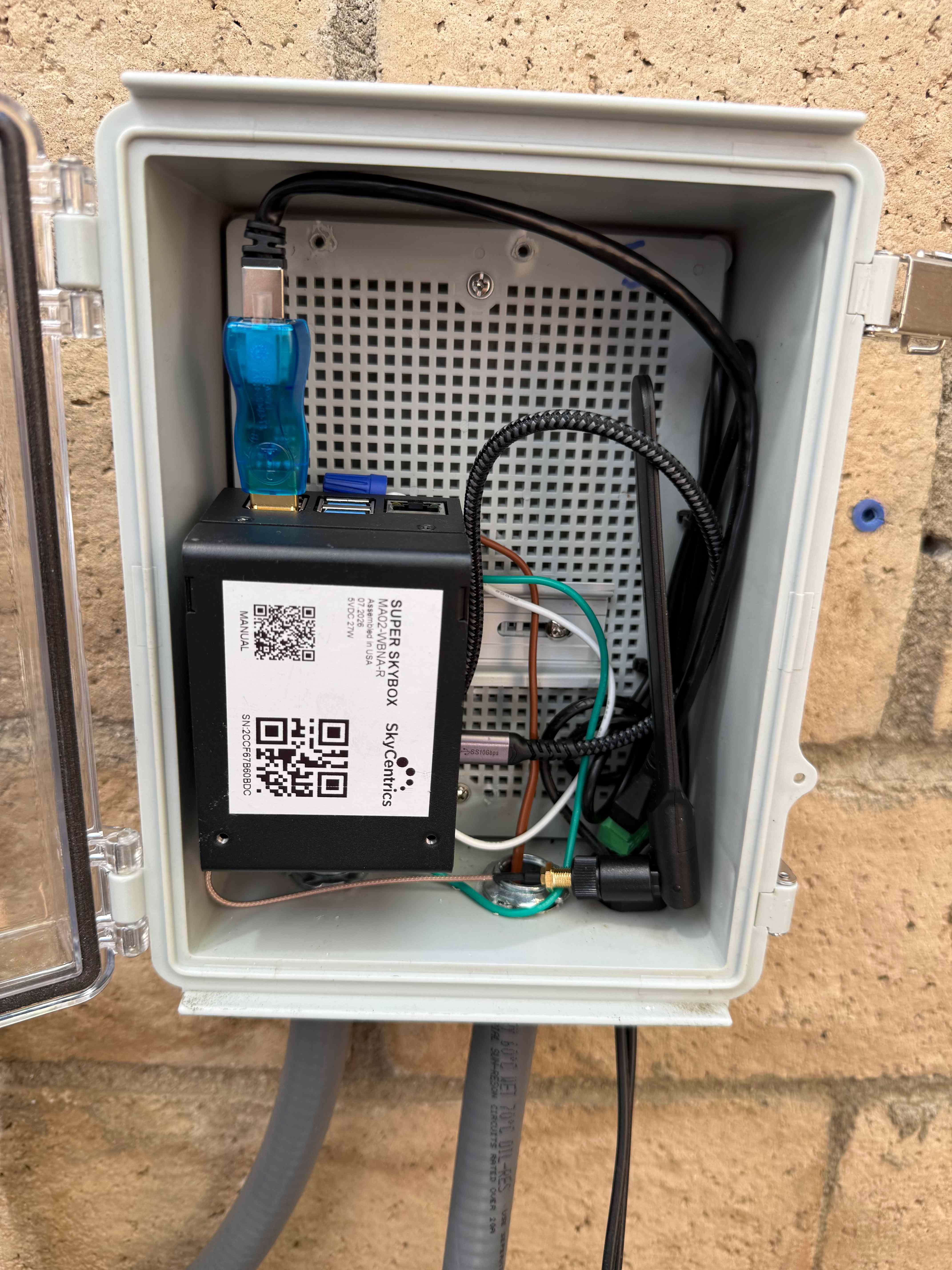 Super SkyBox installed inside a weatherproof outdoor enclosure